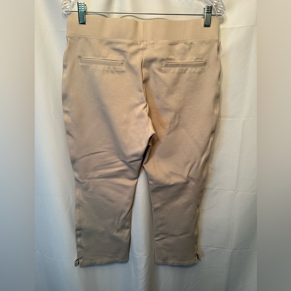 Quince Women's Ultra-Stretch Ponte Kick Flare Pants Ecru Beige Size Large - Picture 6 of 8